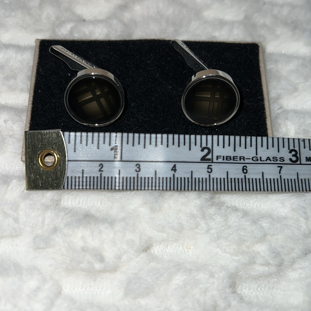 Burberry Circle Check Cuff Link-Authentic-NIB - Picture 5 of 9